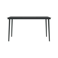 Ensemble de salle à manger de jardin 5 pcs Noir