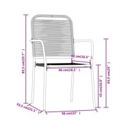 Ensemble de salle à manger de jardin 5 pcs Noir