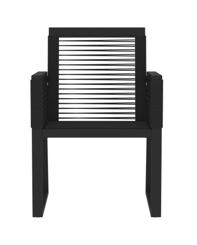 Ensemble de salle à manger de jardin 3 pcs Noir
