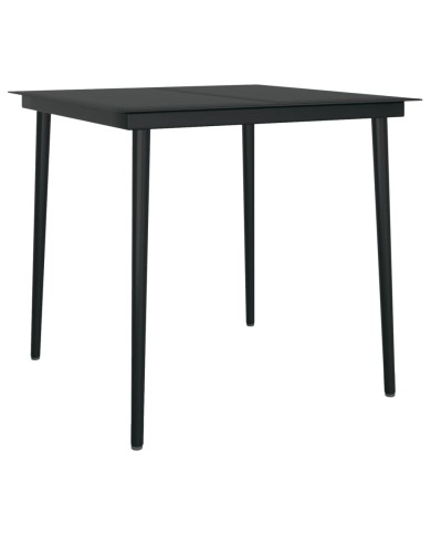 Ensemble de salle à manger de jardin 3 pcs Noir