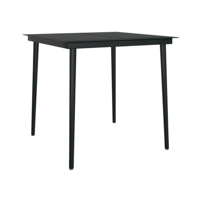 Ensemble de salle à manger de jardin 3 pcs Noir