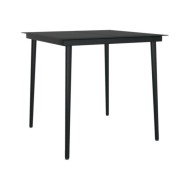 Ensemble de salle à manger de jardin 3 pcs Noir