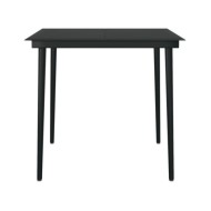 Ensemble de salle à manger de jardin 3 pcs Noir