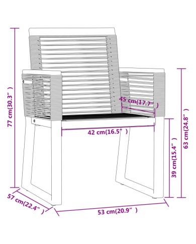 Ensemble de salle à manger de jardin 3 pcs Noir