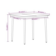 Ensemble de salle à manger de jardin 3 pcs Noir