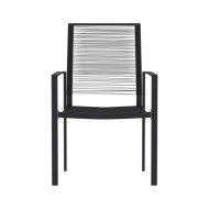 Ensemble de salle à manger de jardin 5 pcs Noir