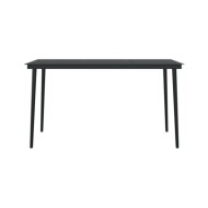 Ensemble de salle à manger de jardin 5 pcs Noir