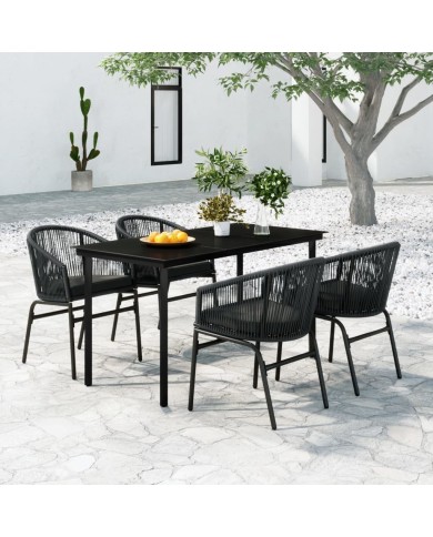 Ensemble de salle à manger de jardin 5 pcs Anthracite