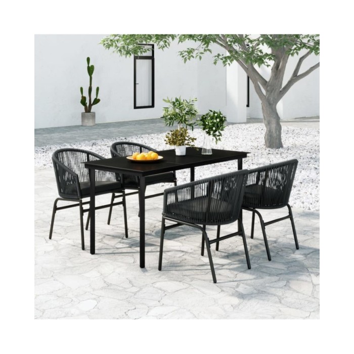 Ensemble de salle à manger de jardin 5 pcs Anthracite