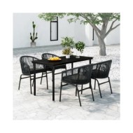 Ensemble de salle à manger de jardin 5 pcs Anthracite