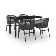 Ensemble de salle à manger de jardin 5 pcs Anthracite
