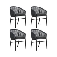 Ensemble de salle à manger de jardin 5 pcs Anthracite