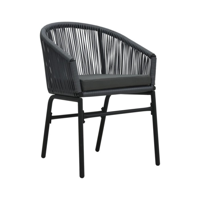 Ensemble de salle à manger de jardin 5 pcs Anthracite