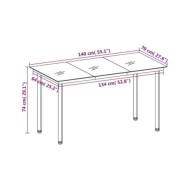 Ensemble de salle à manger de jardin 5 pcs Anthracite