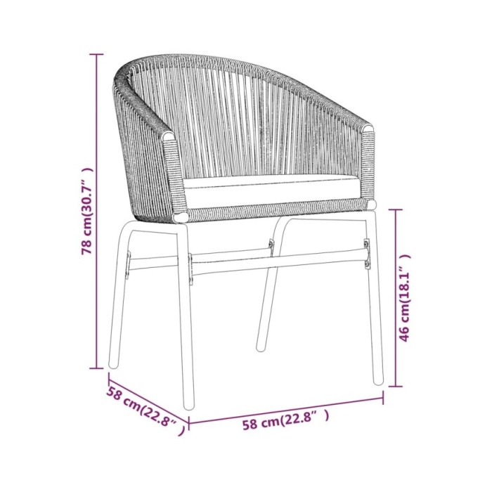 Ensemble de salle à manger de jardin 5 pcs Anthracite