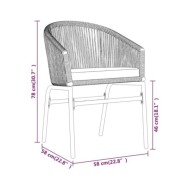 Ensemble de salle à manger de jardin 5 pcs Anthracite