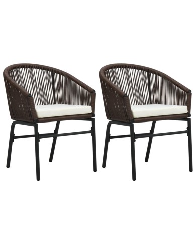 Ensemble de salle à manger de jardin 5 pcs Marron