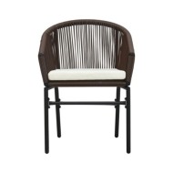Ensemble de salle à manger de jardin 5 pcs Marron