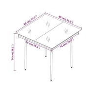 Ensemble de salle à manger de jardin 5 pcs Marron