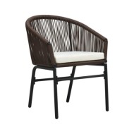 Ensemble de salle à manger de jardin 9 pcs Marron