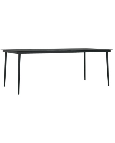 Ensemble de salle à manger de jardin 9 pcs Marron