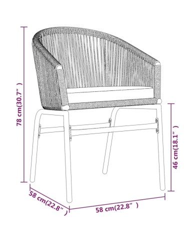 Ensemble de salle à manger de jardin 9 pcs Marron