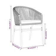 Ensemble de salle à manger de jardin 9 pcs Marron