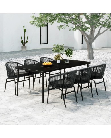 Ensemble de salle à manger de jardin 7 pcs Anthracite