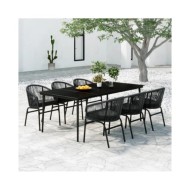 Ensemble de salle à manger de jardin 7 pcs Anthracite