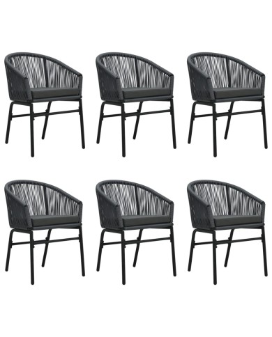 Ensemble de salle à manger de jardin 7 pcs Anthracite