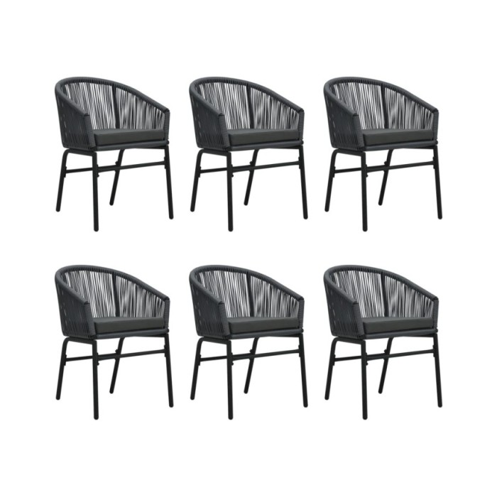 Ensemble de salle à manger de jardin 7 pcs Anthracite