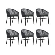 Ensemble de salle à manger de jardin 7 pcs Anthracite