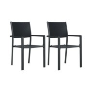 Ensemble de salle à manger de jardin 3 pcs Noir
