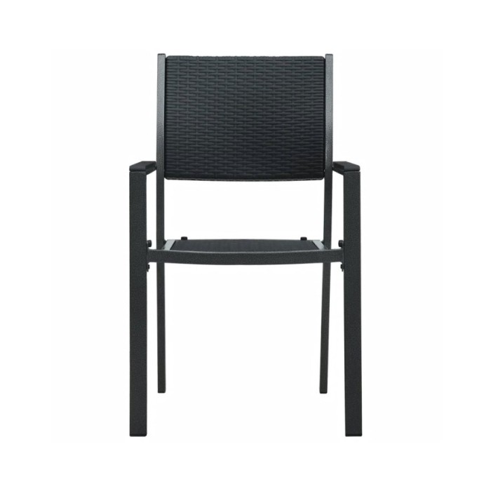 Ensemble de salle à manger de jardin 3 pcs Noir