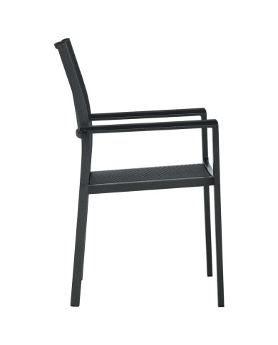 Ensemble de salle à manger de jardin 3 pcs Noir
