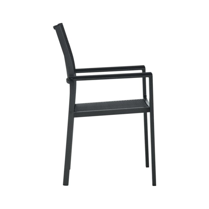 Ensemble de salle à manger de jardin 3 pcs Noir