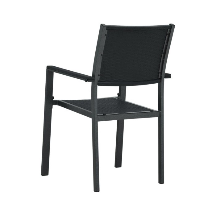 Ensemble de salle à manger de jardin 3 pcs Noir