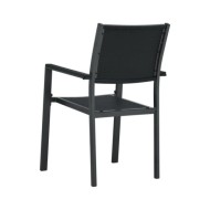 Ensemble de salle à manger de jardin 3 pcs Noir