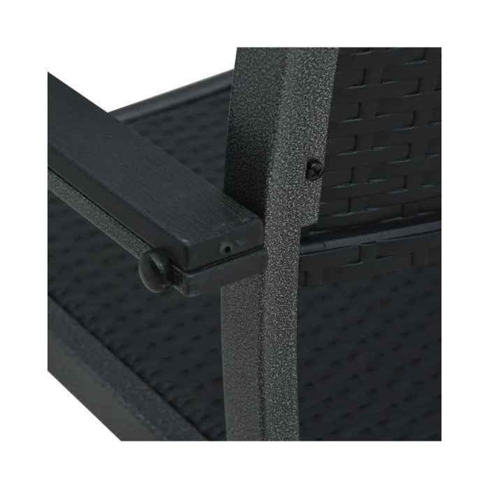 Ensemble de salle à manger de jardin 3 pcs Noir