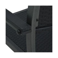 Ensemble de salle à manger de jardin 3 pcs Noir