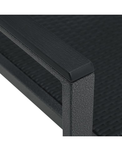 Ensemble de salle à manger de jardin 3 pcs Noir