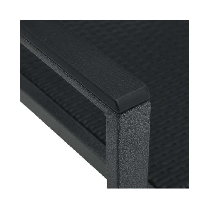 Ensemble de salle à manger de jardin 3 pcs Noir