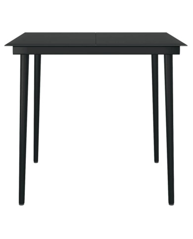 Ensemble de salle à manger de jardin 3 pcs Noir