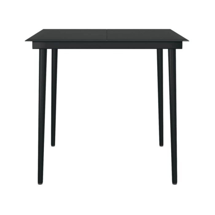 Ensemble de salle à manger de jardin 3 pcs Noir