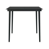 Ensemble de salle à manger de jardin 3 pcs Noir
