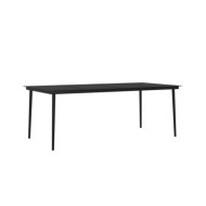 Mobilier à dîner de jardin 7 pcs avec coussins Gris et noir