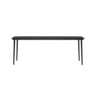 Mobilier à dîner de jardin 7 pcs avec coussins Gris et noir
