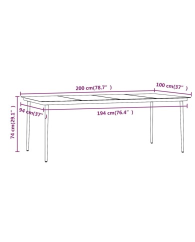 Mobilier à dîner de jardin 7 pcs avec coussins Gris et noir