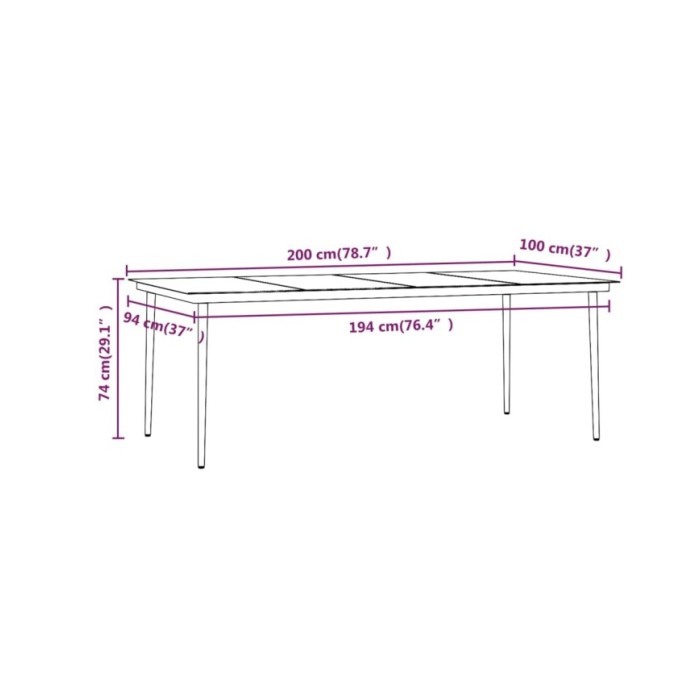 Mobilier à dîner de jardin 7 pcs avec coussins Gris et noir
