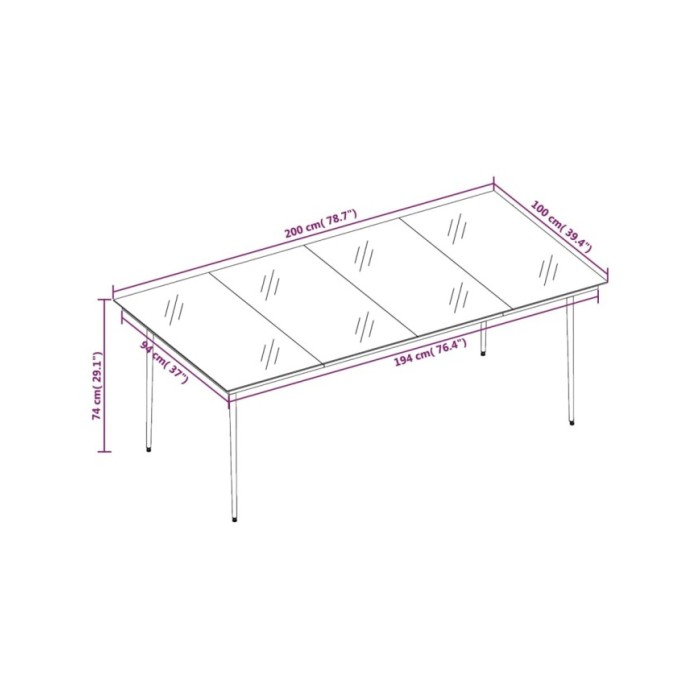 Ensemble de salle à manger de jardin avec coussins 7 pcs Noir